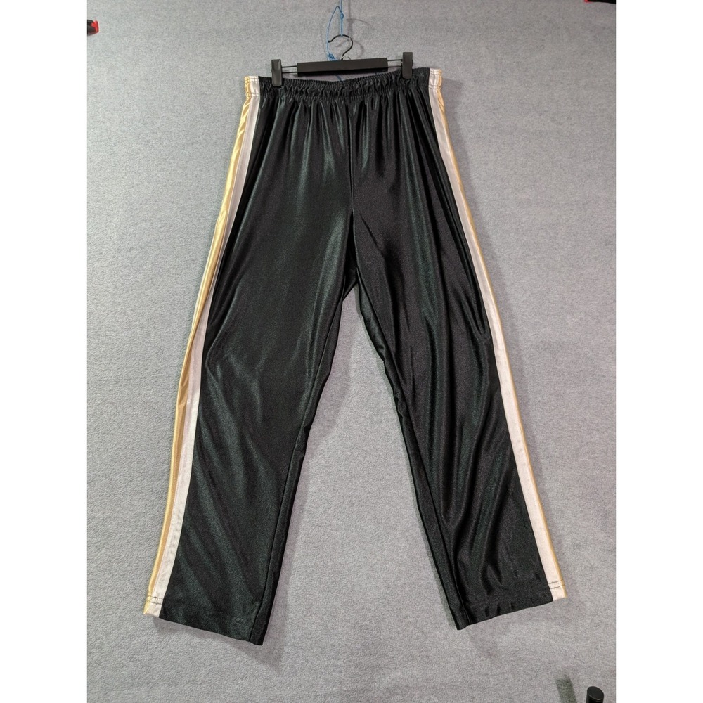 Head Vintage Dazzle Track Pants Black Gold Stripe Athletic L Y2K Unisex